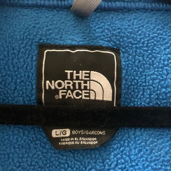 The North Face Denali Polartec Fleece Full Zip Jacket Boys Size Large Blue Gray - Picture 5 of 5